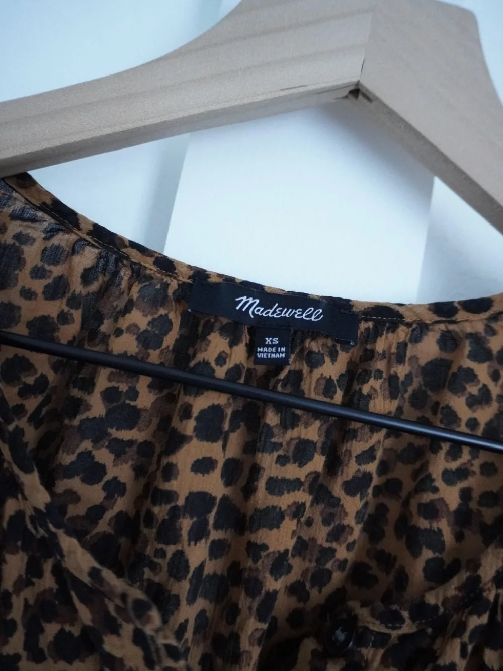 Madewell Leopard Print Puff Sleeve Top